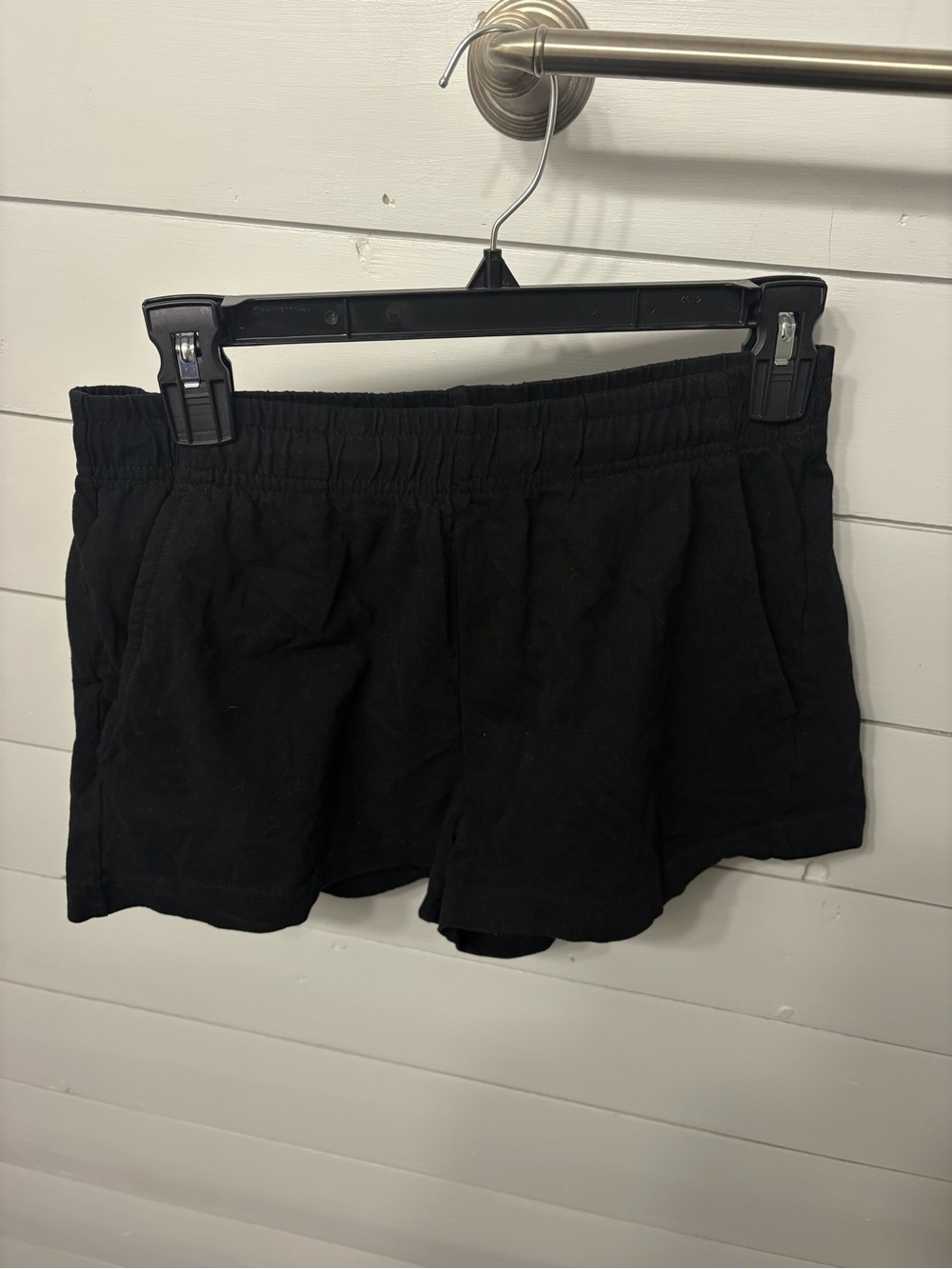 Black Women's Elastic Waist Sweat Shorts